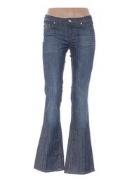 Blugi bootcut efect uzat decolorat talie joasă albastru SEVEN 7 femme