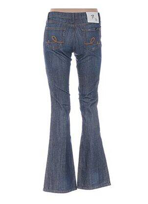 Blugi bootcut efect uzat decolorat talie joasă albastru SEVEN 7 femeie