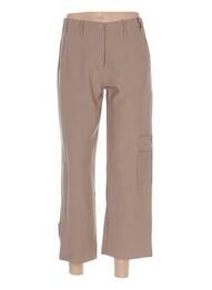 Pantalon trei sferturi croială dreaptă bej MOI CANI femeie