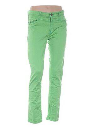 Pantalon slim talie joasă talie joasă verde MENSI COLLEZIONE femeie