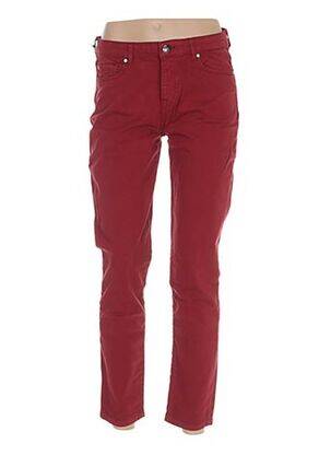 Pantalon slim talie joasă talie joasă roșu MENSI COLLEZIONE femeie