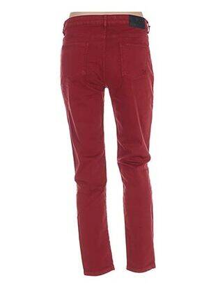 Pantalon slim talie joasă talie joasă roșu MENSI COLLEZIONE femeie