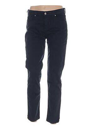 Pantalon slim talie joasă talie joasă albastru MENSI COLLEZIONE femeie