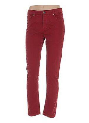 Pantalon slim talie joasă talie joasă roșu MENSI COLLEZIONE femeie