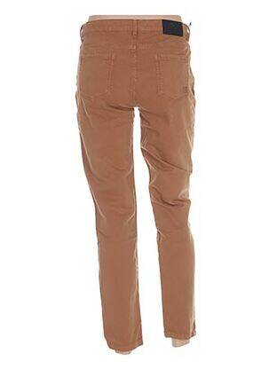 Pantalon slim talie joasă talie joasă maro MENSI COLLEZIONE femeie
