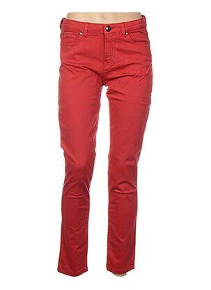 Pantalon slim talie joasă talie joasă roșu MENSI COLLEZIONE femeie