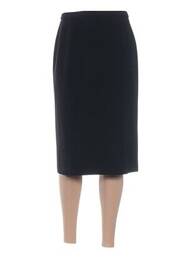 Fustă midi talie cu cleme negru PAUPORTÉ femme