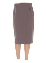 Fustă midi elasticitate gri WEINBERG femme