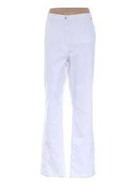 Pantalon drept elasticitate talie înaltă alb PAUPORTÉ femme