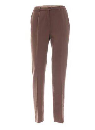 Pantalon drept talie cu cleme talie înaltă maro WEINBERG femeie