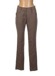 Pantalon drept închidere cu fermoar sub clapetă cu nasturi mărime normală bej PAUPORTÉ femme
