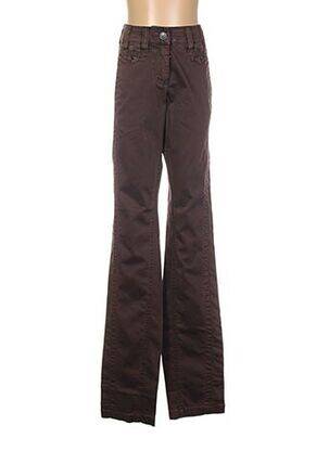Pantalon slim talie joasă talie joasă maro SANDWICH femeie