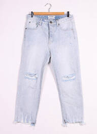 Blugi cu croială dreaptă selecție denim mărime normală albastru ONE TEASPOON femme