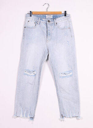 Blugi cu croială dreaptă albastru ONETEASPOON femeie