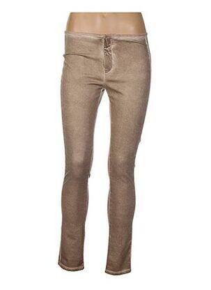 Pantalon slim talie joasă talie joasă bej SWILDENS femeie
