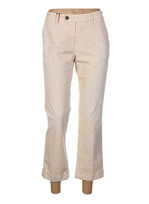 Pantalon 7/8 închidere cu fermoar sub clapetă cu nasturi mărime normală bej TRUE NYC femeie