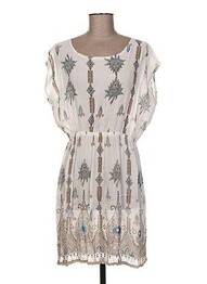 Rochie midi țesătură crep mâneci scurte albastru VERDISSIMA femme