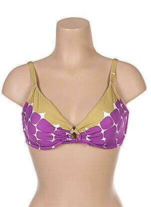Sutien de costum de baie bretele elastice reglabile violet LOU femeie