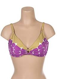 Sutien de costum de baie bretele elastice reglabile violet LOU femeie