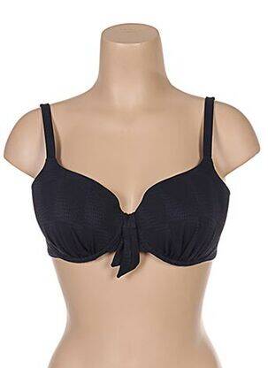 Sutien de costum de baie bretele elastice reglabile negru LOU femeie