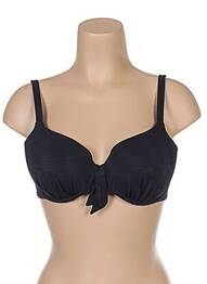 Sutien de costum de baie bretele elastice reglabile negru LOU femeie