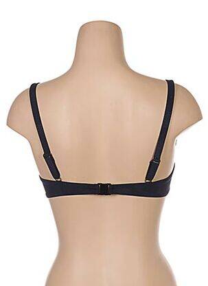 Sutien de costum de baie bretele elastice reglabile negru LOU femeie