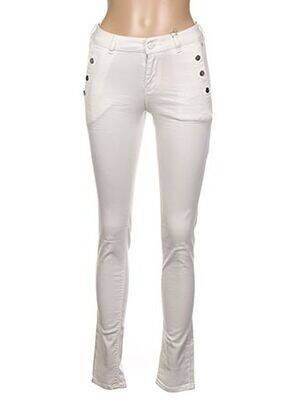 Pantalon slim talie joasă talie joasă alb SCOTCH & SODA femeie