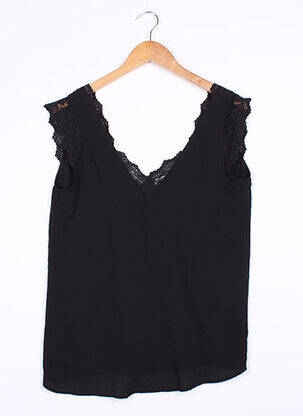 Top negru PEACE AND LOVE femeie