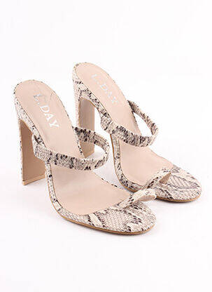 Mulete/Saboți bej L.DAY femeie