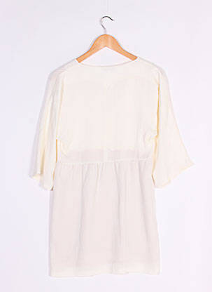 Rochie scurtă croială fluidă mâneci 3/4 alb MANSOR femeie