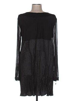 Tunică mâneci lungi guler rotund negru GLAMZ femeie