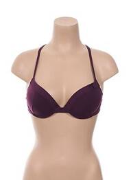 Sutien de costum de baie sutien cu susținere înaltă și burete detașabil sutien cu susținere înaltă și burete detașabil violet HUIT femeie