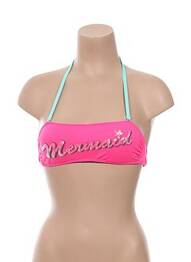 Sutien de costum de baie închidere cu legături de legat top bentiță roz BANANA MOON femeie