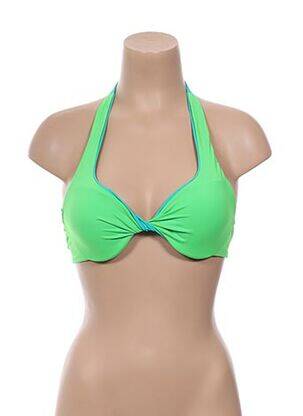 Sutien de costum de baie închidere cu legături de legat top sutien modelat verde KIWI femeie