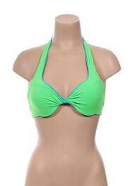 Sutien de costum de baie închidere cu legături de legat top sutien modelat verde KIWI femeie