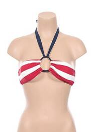 Sutien de costum de baie închidere cu legături de legat top bentiță roșu BANANA MOON femeie