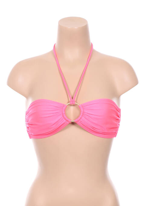 Sutien de costum de baie închidere cu legături de legat top bentiță roz SPICYJUNE femme