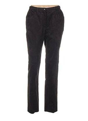 Pantalon drept talie elastică maro PAUPORTÉ femeie
