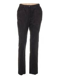 Pantalon drept închidere cu fermoar sub clapetă cu nasturi maro PAUPORTÉ femme