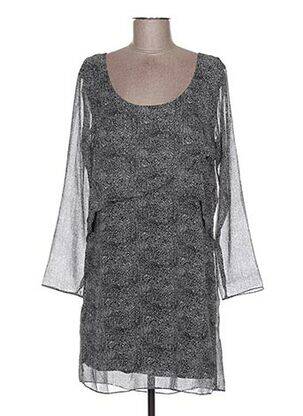 Rochie scurtă croială fluidă mâneci lungi negru DDP femeie