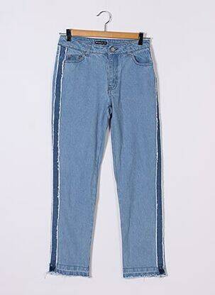 Blugi cu croială slim albastru FOLLOW ME femeie