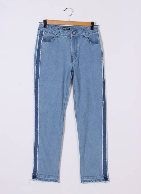 Blugi cu croială slim albastru FOLLOW ME femeie