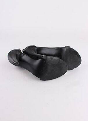 Sandale/pantofi decupați material neted toc înalt de 10cm și mai mult negru RED KISS femeie