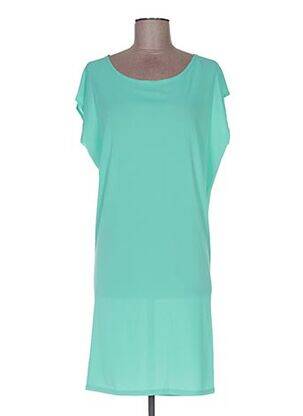 Rochie midi mâneci scurte mâneci scurte verde POUPÉE DE SOIE femeie