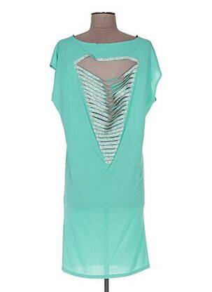 Rochie midi mâneci scurte mâneci scurte verde POUPÉE DE SOIE femeie