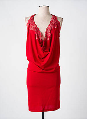 Rochie midi roșu POUPÉE DE SOIE femeie