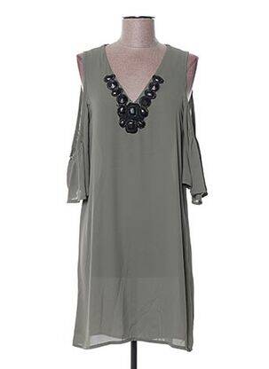 Rochie midi țesătură crep verde POUPÉE DE SOIE femeie