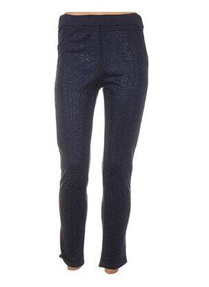 Pantalon 7/8 talie elastică albastru POUPÉE DE SOIE femeie