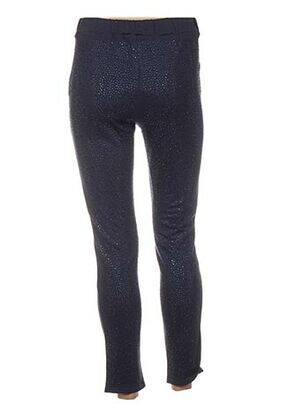Pantalon 7/8 talie elastică albastru POUPÉE DE SOIE femeie