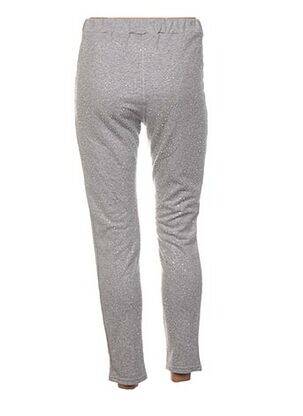 Pantalon 7/8 talie elastică gri POUPÉE DE SOIE femeie